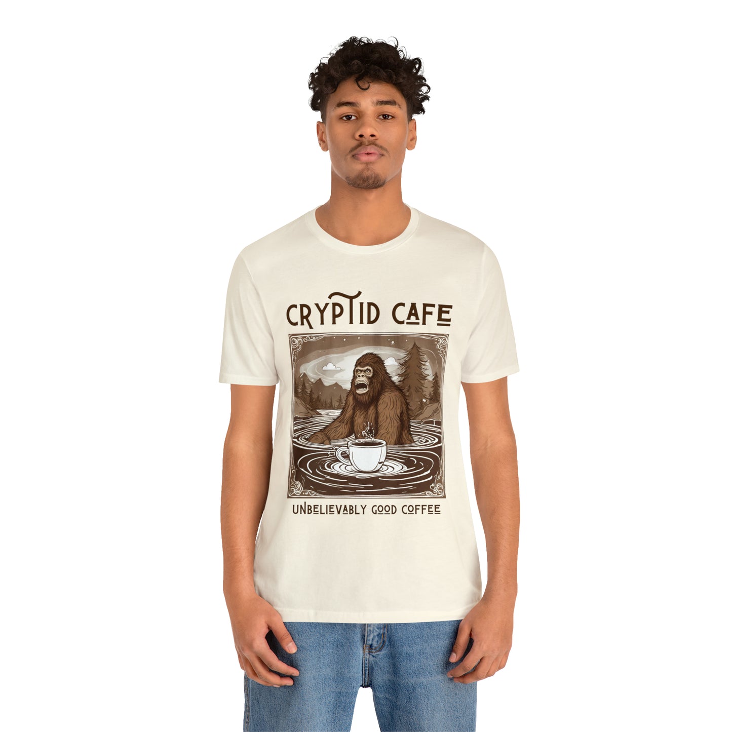 Wading Bigfoot • Unisex Jersey Short Sleeve Tee