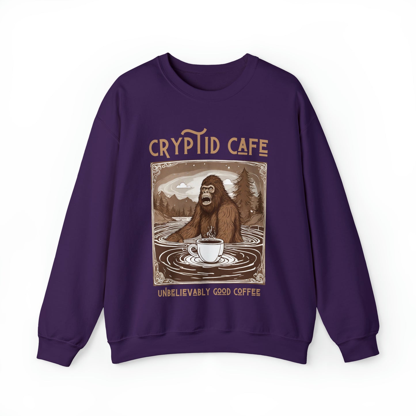 Wading Bigfoot • Unisex Heavy Blend™ Crewneck Sweatshirt