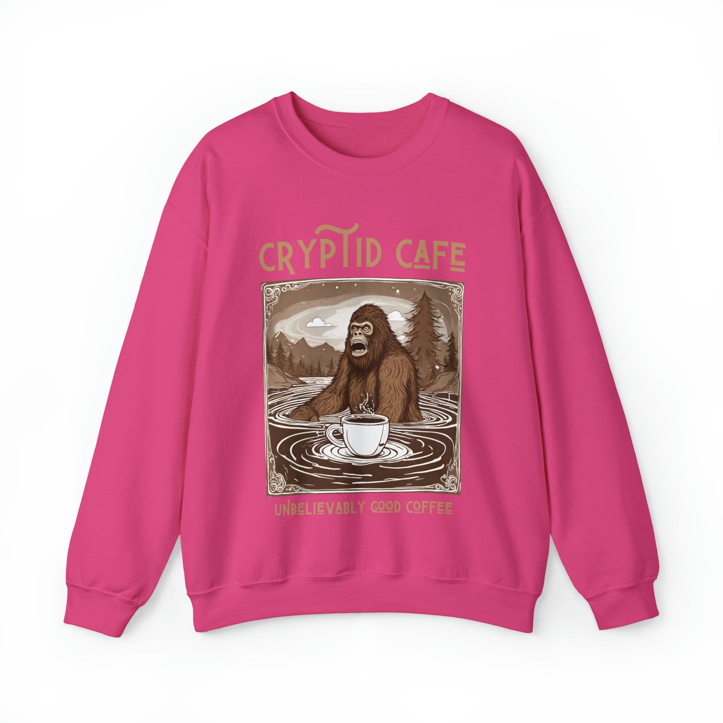 Wading Bigfoot • Unisex Heavy Blend™ Crewneck Sweatshirt