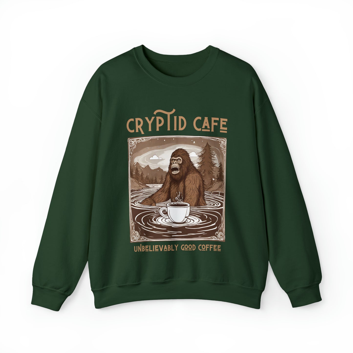 Wading Bigfoot • Unisex Heavy Blend™ Crewneck Sweatshirt