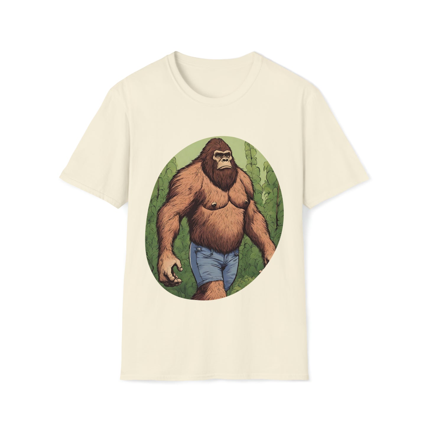 Bigfoot in Jorts • Unisex Softstyle T-Shirt