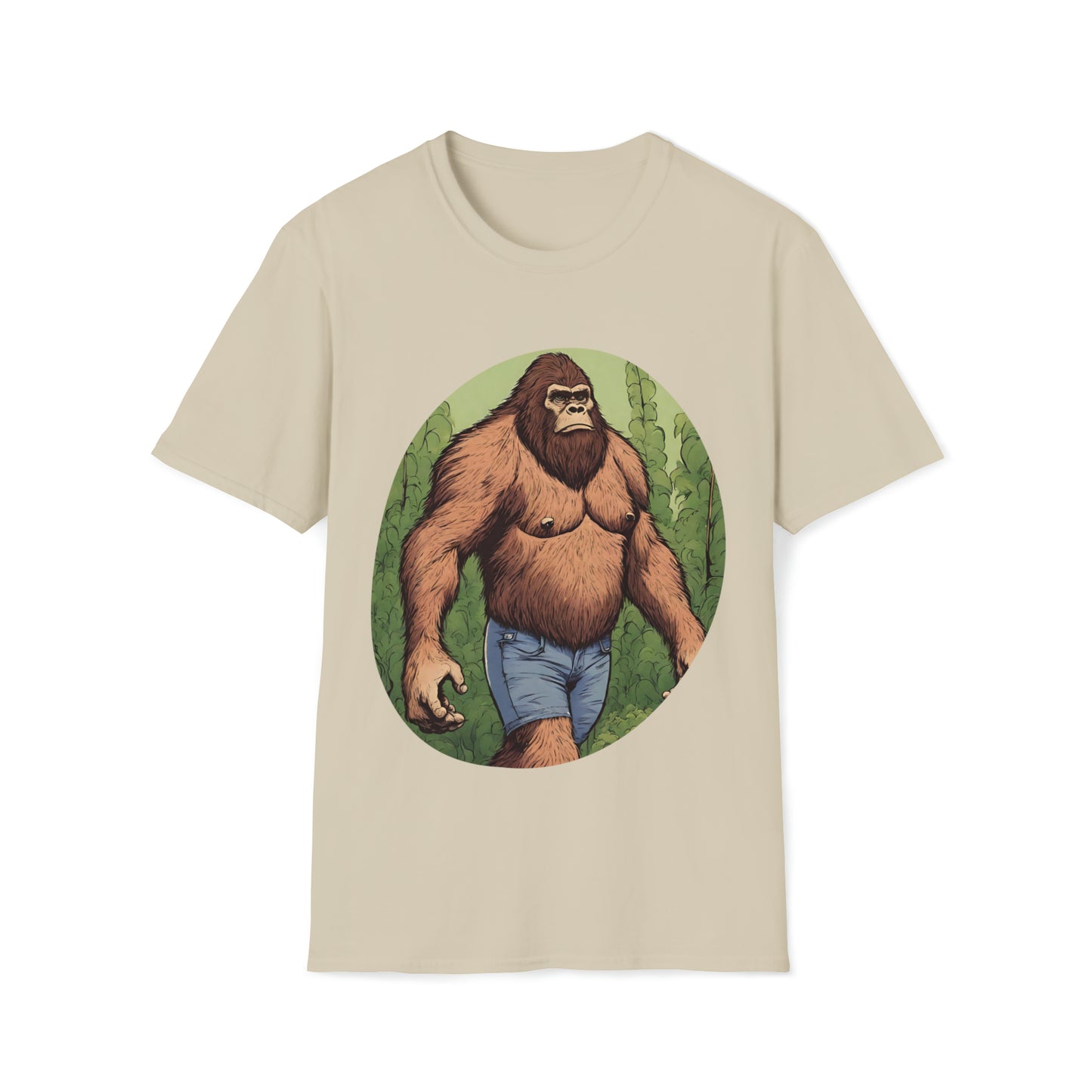 Bigfoot in Jorts • Unisex Softstyle T-Shirt