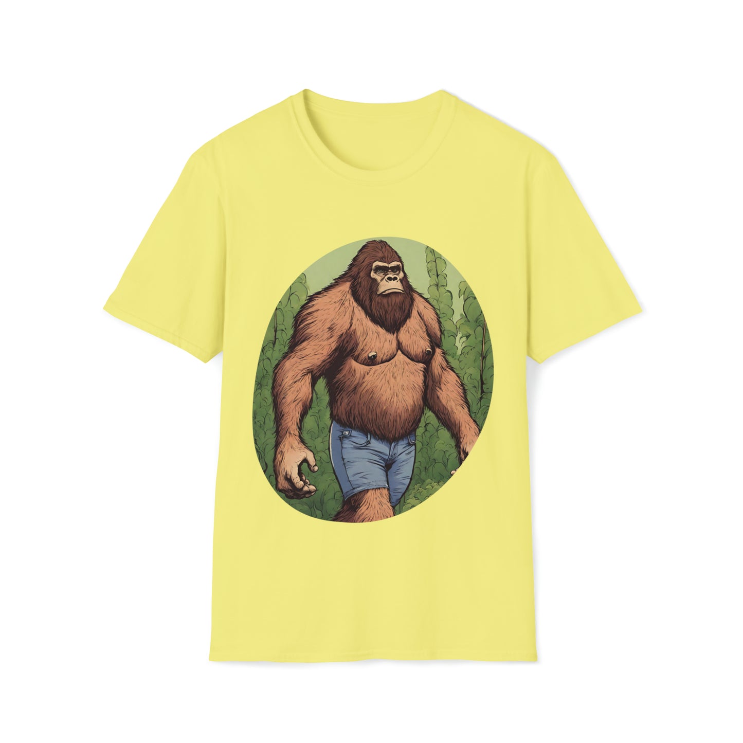 Bigfoot in Jorts • Unisex Softstyle T-Shirt