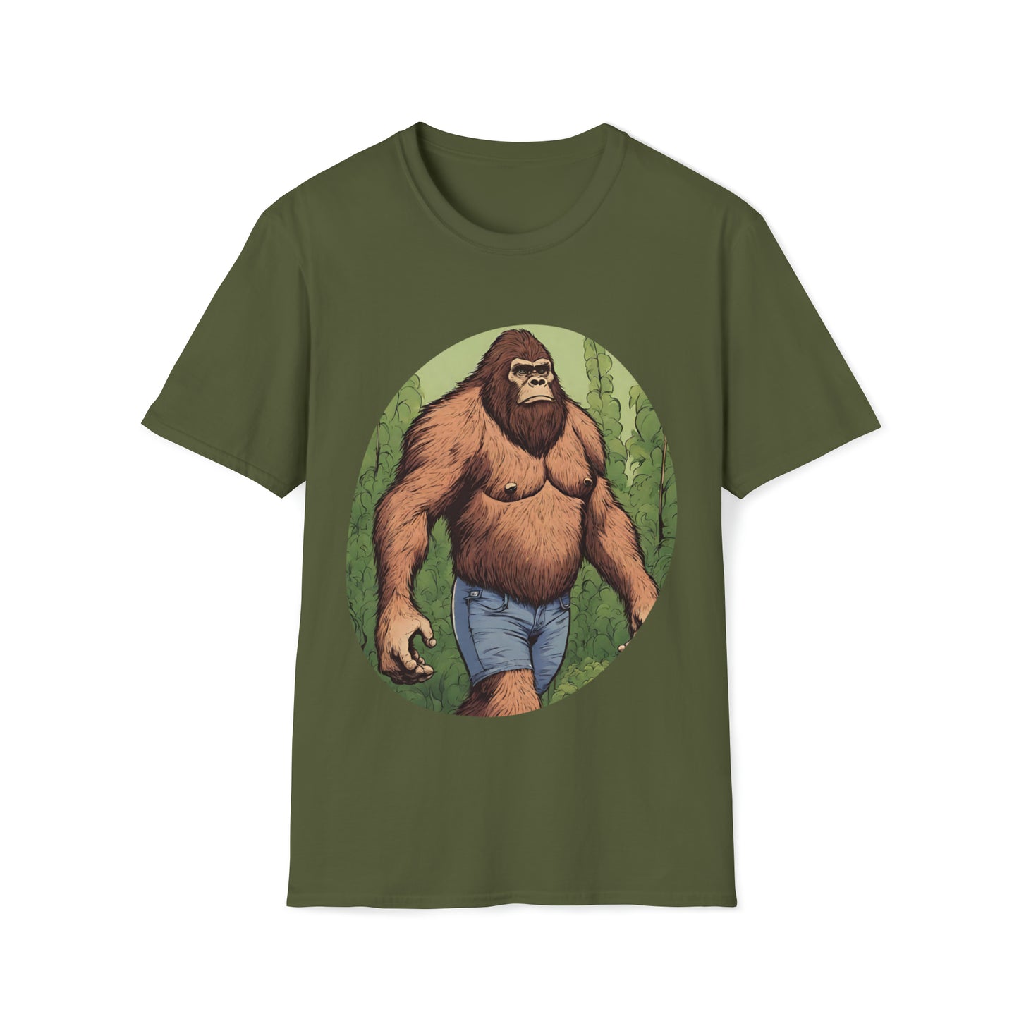 Bigfoot in Jorts • Unisex Softstyle T-Shirt