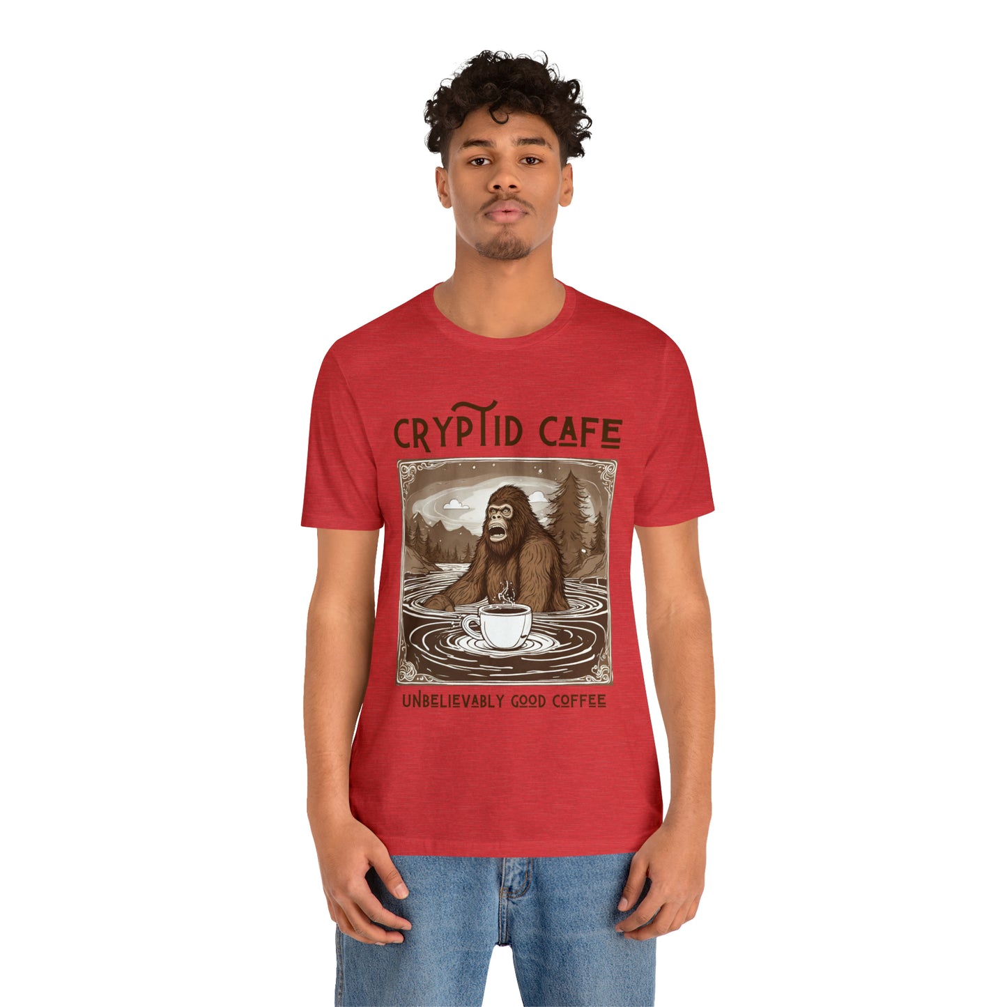 Wading Bigfoot • Unisex Jersey Short Sleeve Tee