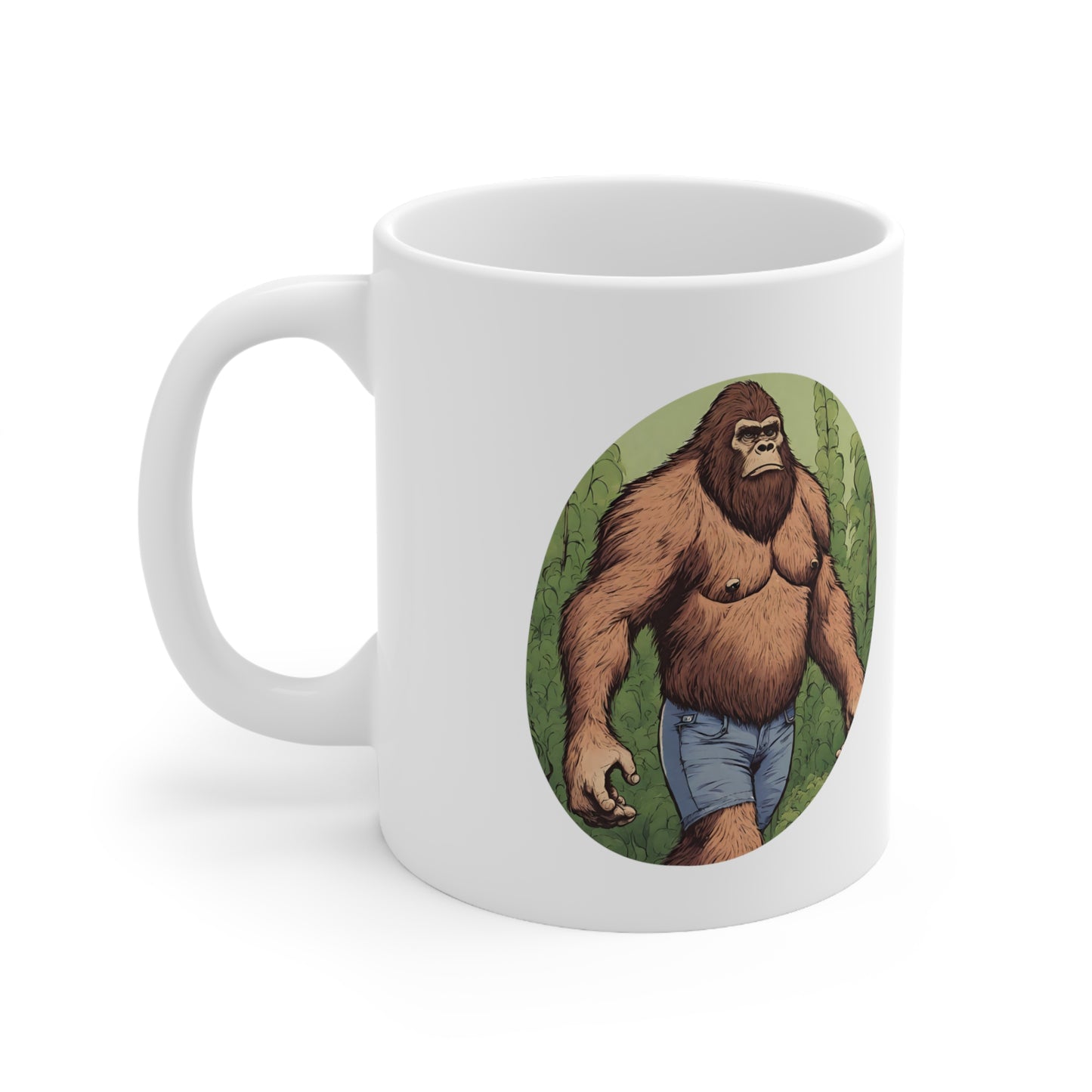 Bigfoot in Jorts • Ceramic Mug 11oz