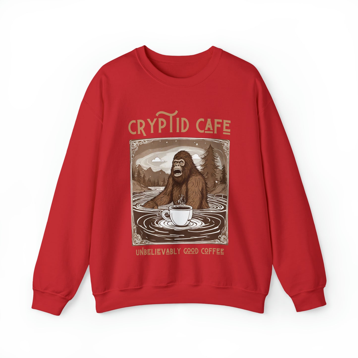 Wading Bigfoot • Unisex Heavy Blend™ Crewneck Sweatshirt